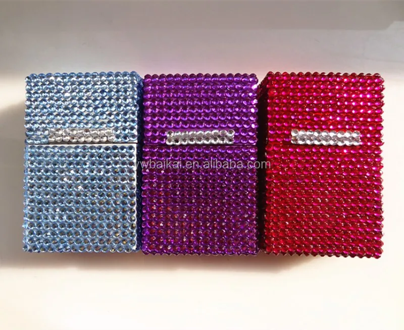 diy diamond metal cigarette case