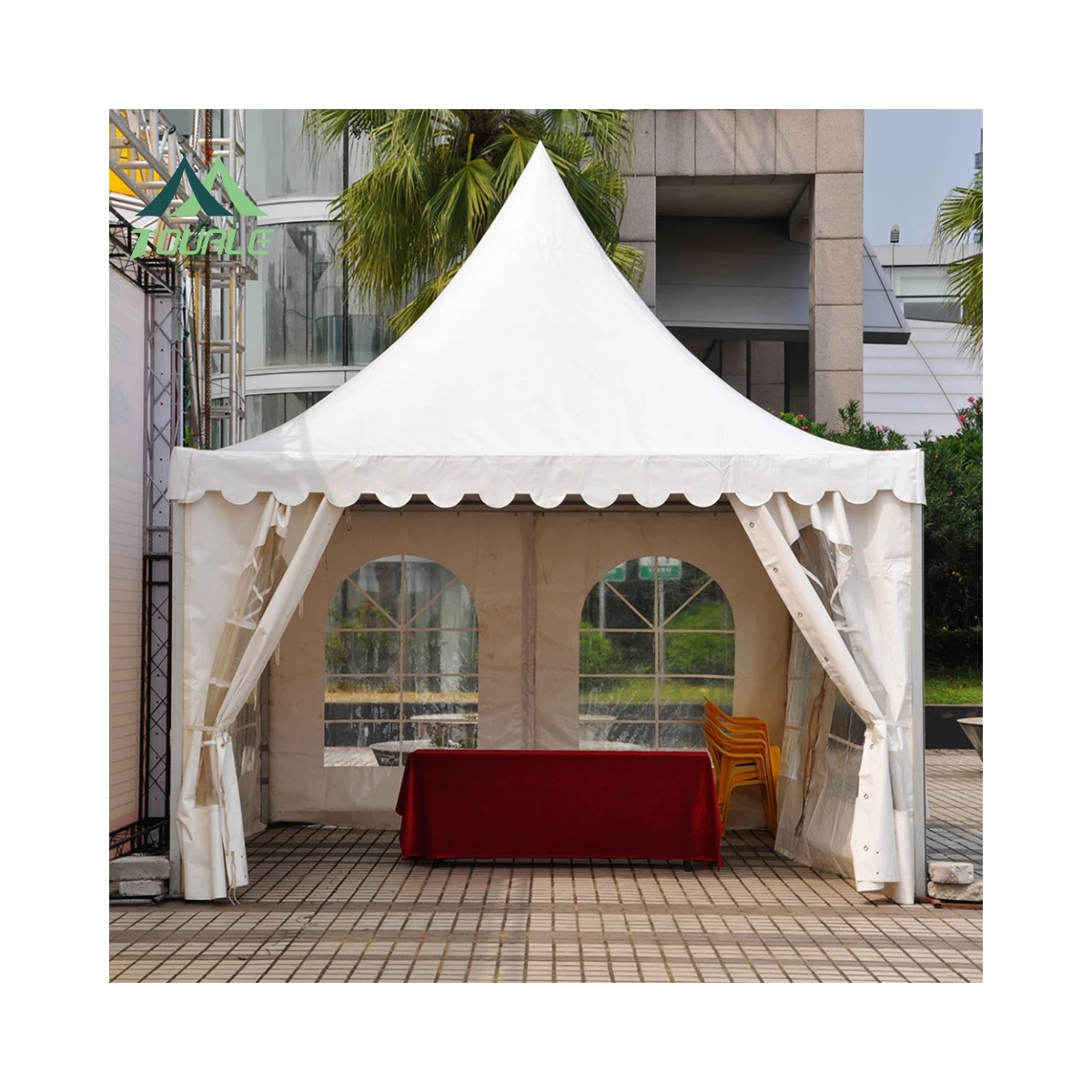 High Quality Outdoor White Canvas Gazebo Pagoda Tent For Wedding Party Aluminum alloy frame
