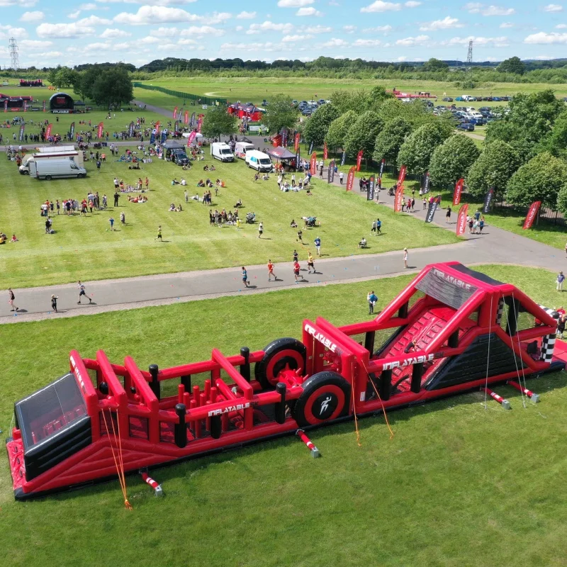 Large Stock Factory Price Outdoor Adult Playground customize bounce house obstacle course 5k