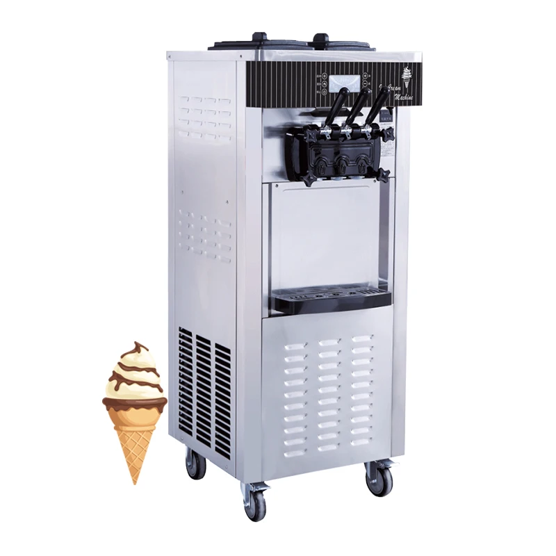 Automatic 3 Flavors Ice Cream Making Ice Cream Maker Commercial Soft Serve Ice Cream Machine For Business Fast Food Truck