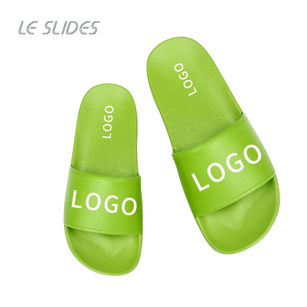 Hot selling custom logo PVC spa bathroom slide men and women slippers