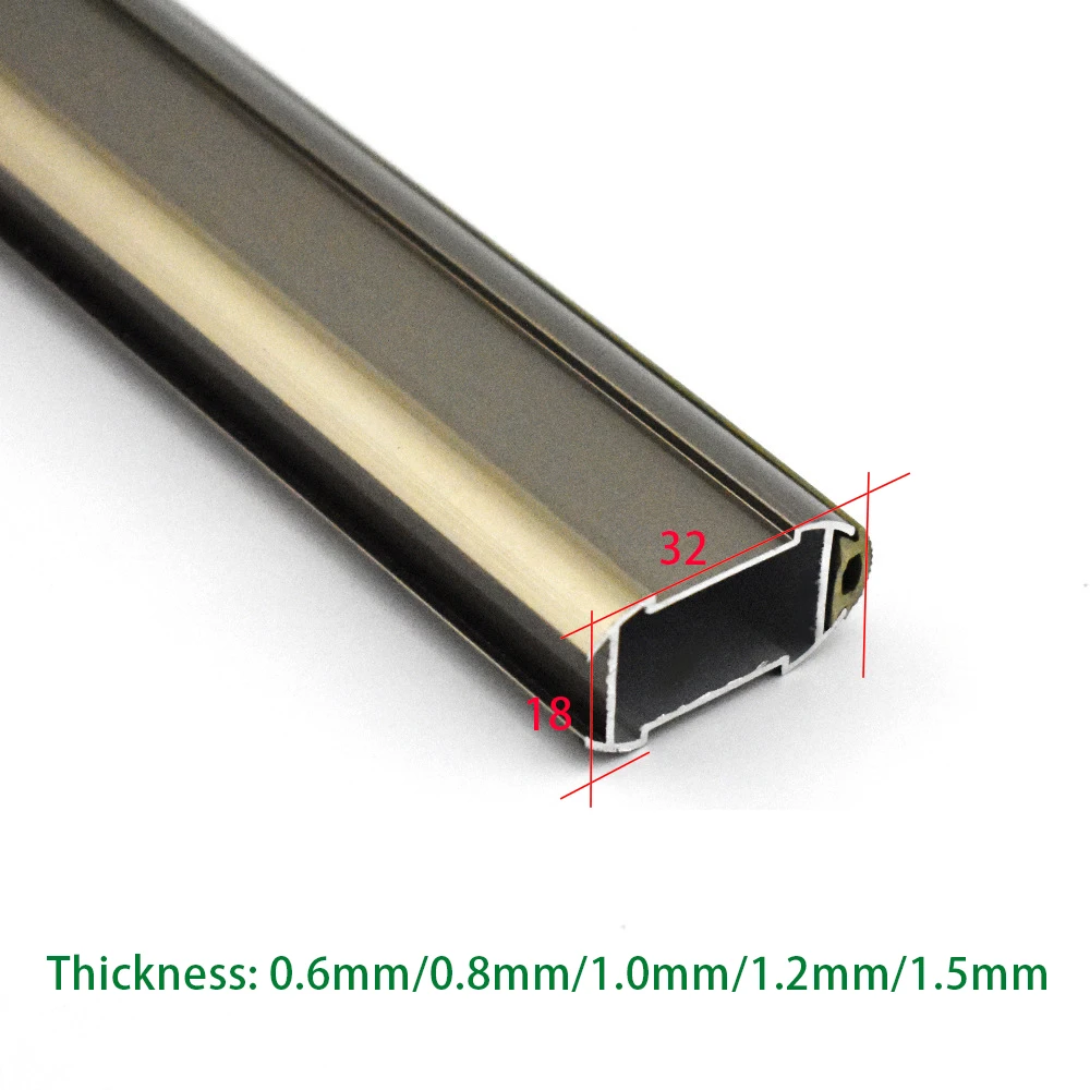 18*35mm Aluminum wardrobe clothes hanging tube rail railing furniture cloakroom fittings Hanger