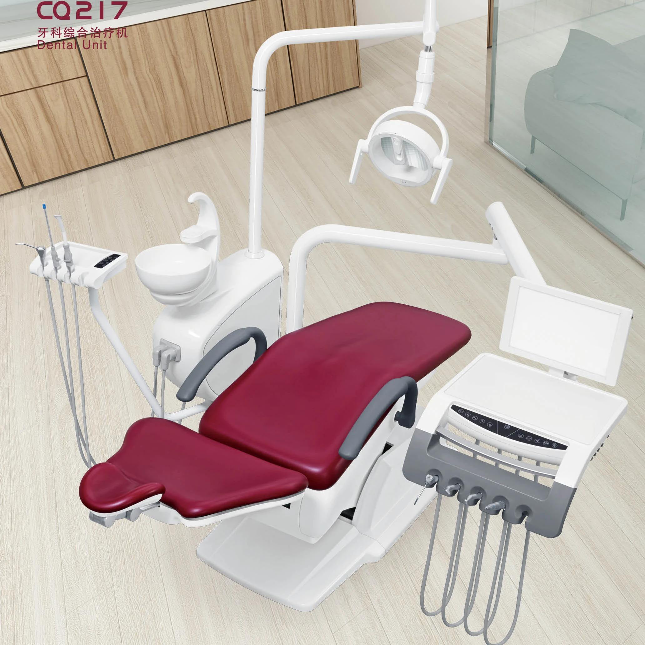 Cheap Dental Chair Regular Type Hot Sale  Dental Chair Unit with Infared Inducted LED Light