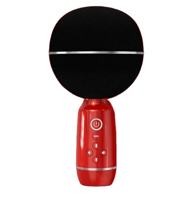 Sobast MC5 Home Party  Karaoke Wireless Microphone Speaker Mushroom Head Portable Handheld Studio Microphone For Mobile Phone