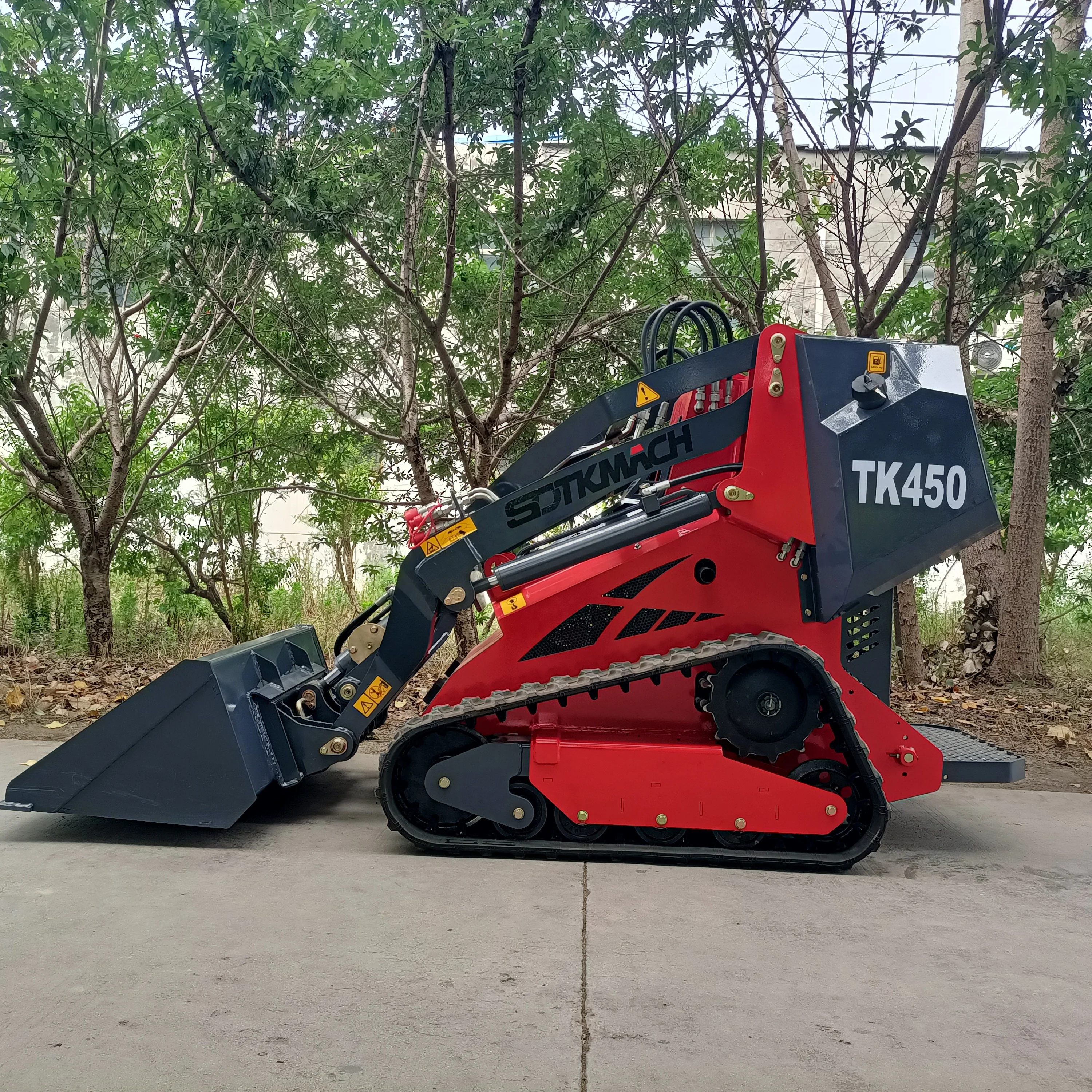 Сделано в Китае 23hp гусеничные погрузчики мини-погрузчики с бортовым поворотом TK450 уборочной машиной