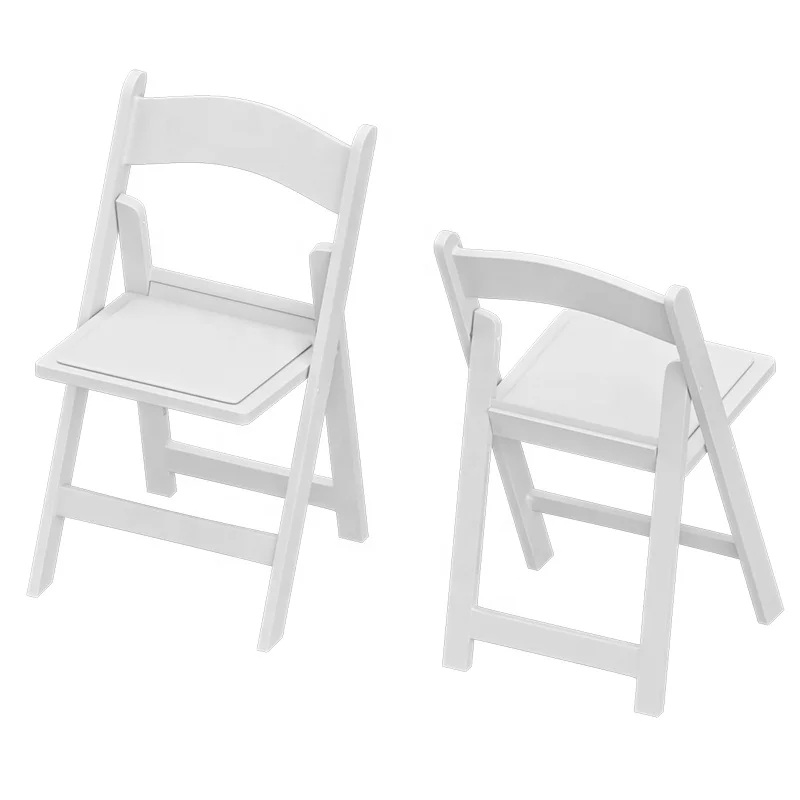 Folding Chair - White Resin - Comfortable Event Chair - Light Weight Folding Chair