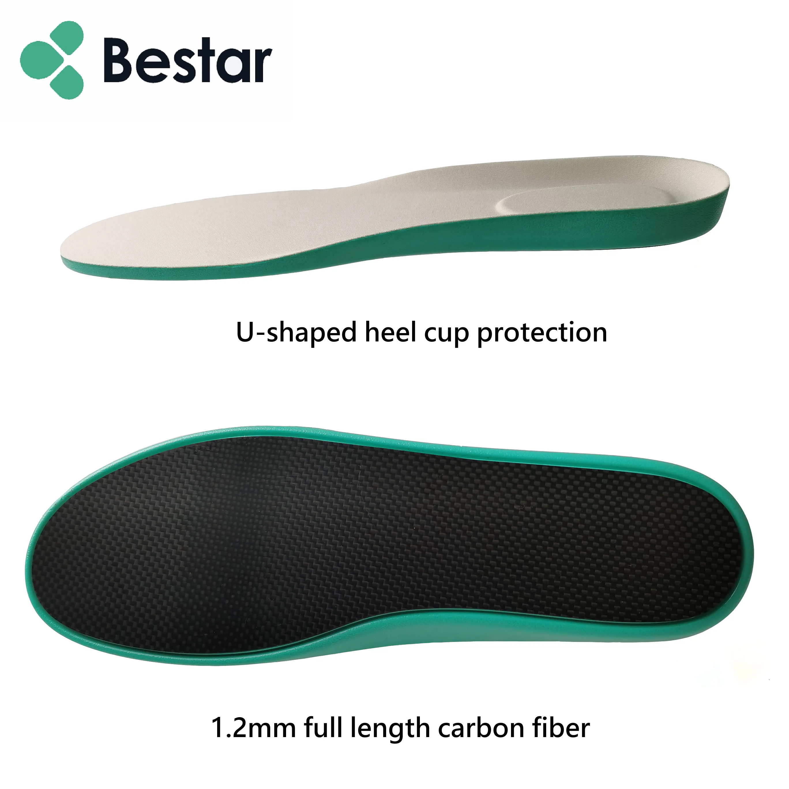 Full Length Carbon Fiber Insole PU High Running Vktry  Insole for Basketball