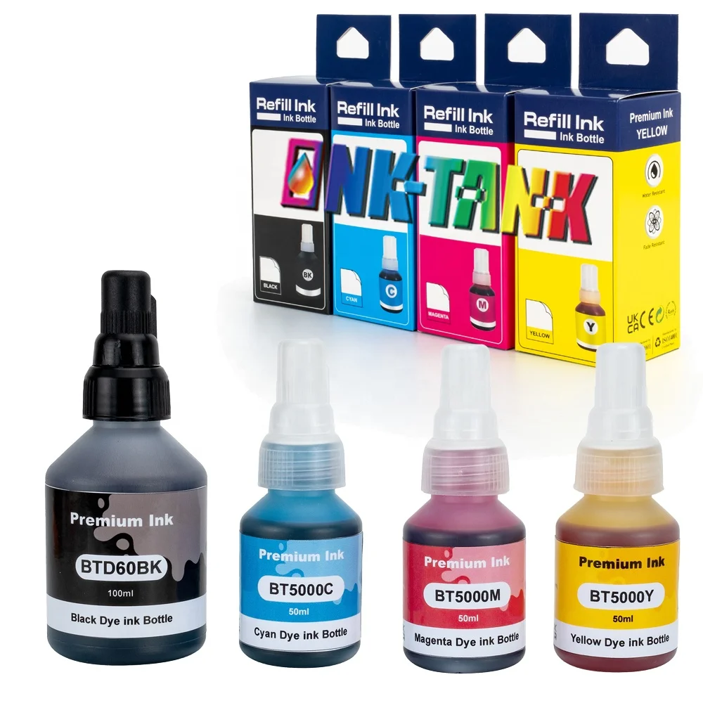 INK-TANK BTD60BK BT6000 BT5000 BT6000BK Compatible Bottle Water Based Refill Tintas Ink for Brother DCP-T300 Printer