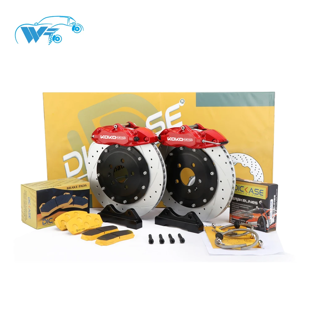 Красный Изменение Комплект тормозной суппорт для BMW E46 модель автомобиля WT9200 4 горшок большой тормозные комплекты