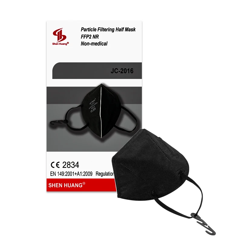 JC Black Non-woven En 149 Floding Disposable Respirator Masque FFP2 NR