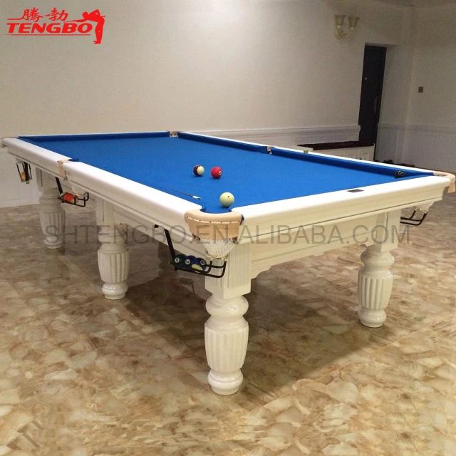 Chinese snooker black eight tournament standard high quality solid wood billiard pool table 8ft 9ft white colour
