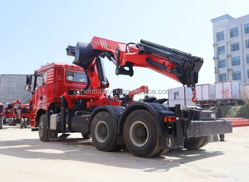 New Palfinger 20Ton 25Ton 30Ton Hydraulic Knuckle Boom Crane 6x4 Shacman Tractor Trucks Mounted Crane in Stock