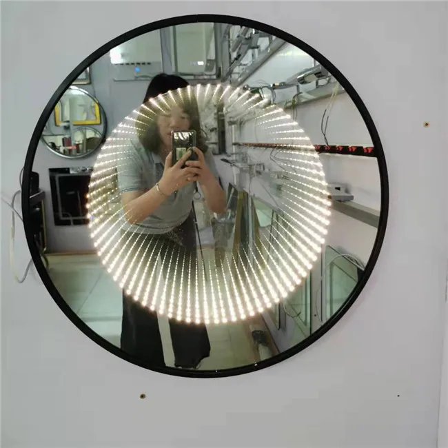 Foshan LED Infinity Magic 3D Mirror Wall 3d Led Custom Decorative Infinity Tunnel Mirror