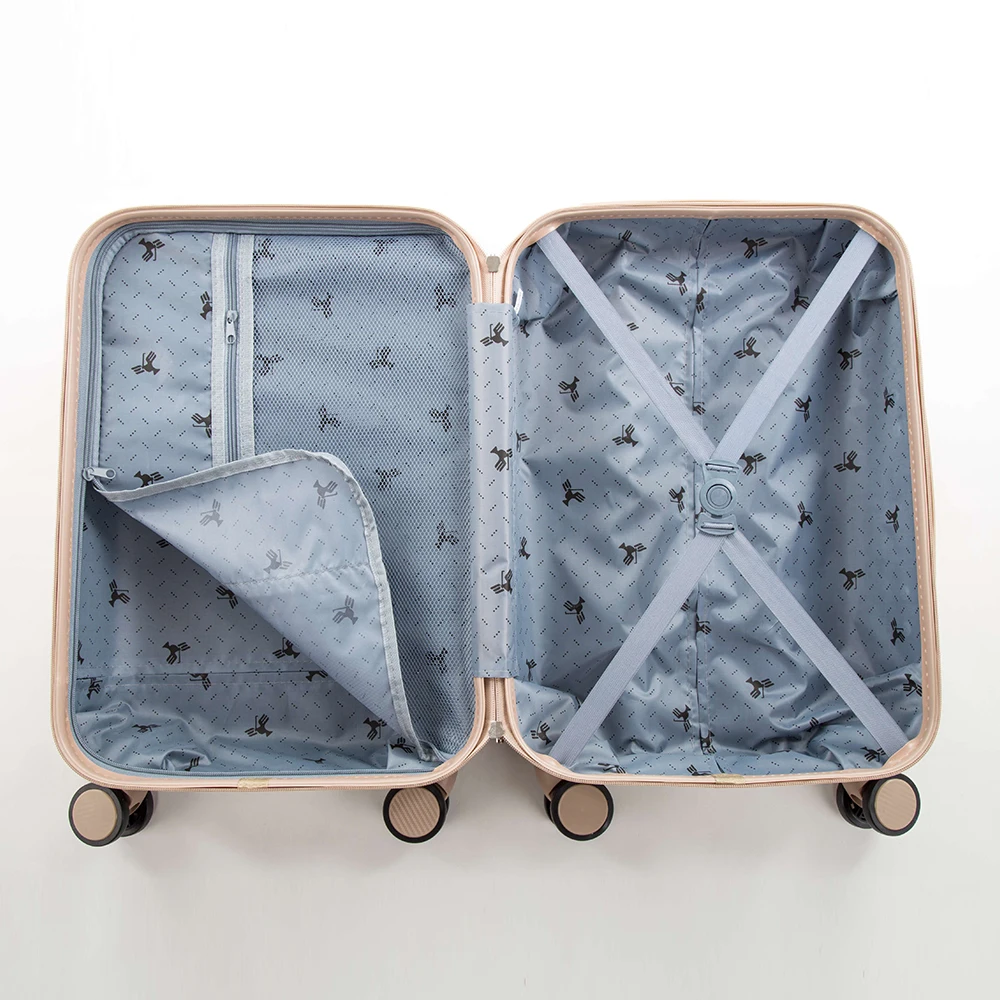 Самые модные сумки на колесиках из АБС-пластика для переноски чемоданов 12, 14, 20, 24, 28 дюймов, наборы чемоданов с сумками для макияжа