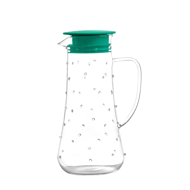 
glass water jug with lid borosilicate glass jug 1000ml 