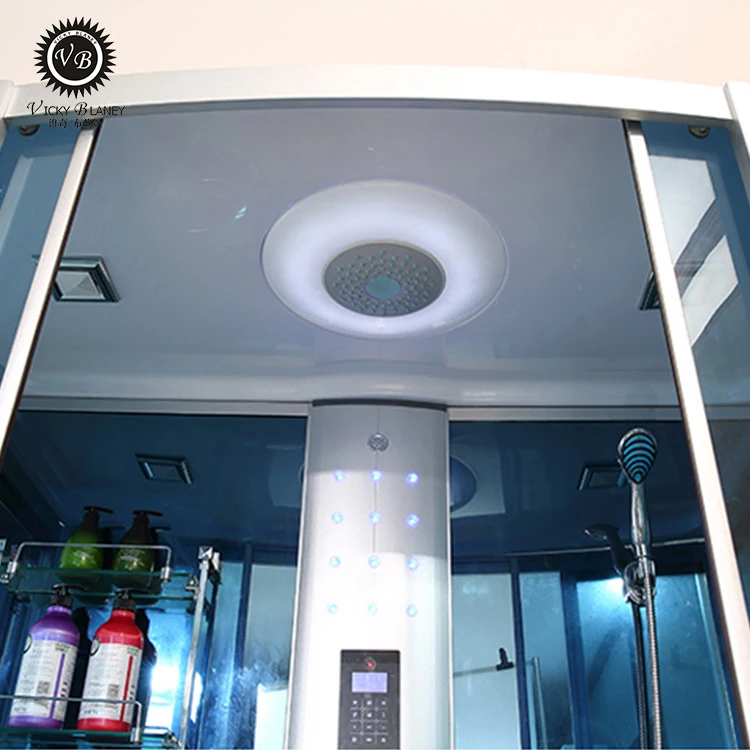 Transparent glass luxury steam sliding door  shower rooms with faucet with  massage shower enclosure