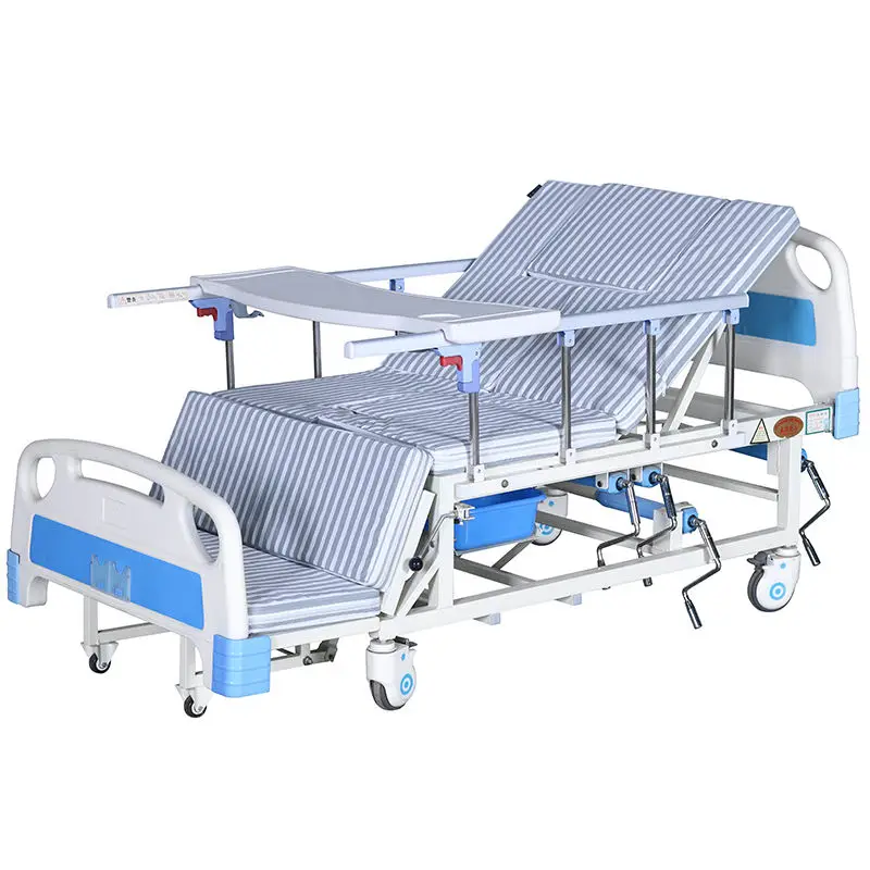 Wholesale Medical Equipment 3 cranks 5 Functions Manual Hospital Bed with Toilet