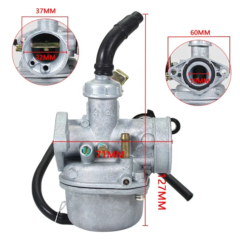 Motorcycle Carburetor Assembly Bicycle Engine Carburetor Premium Electric TH90 19mm Aluminum Alloy Motorcycle Moped PHVA Style