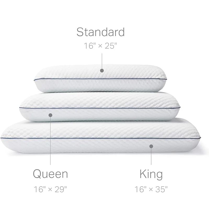 Hot Sles Standard size Gel infused Ventilated memory foam bed pillow