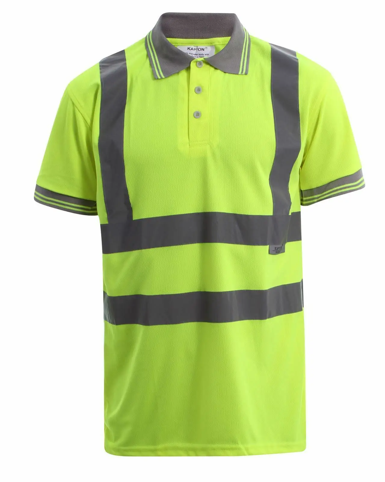 100% Polyester Bird Eye Quick Dry High Visibility Construction Reflective Safety Polo Shirts with logo customized