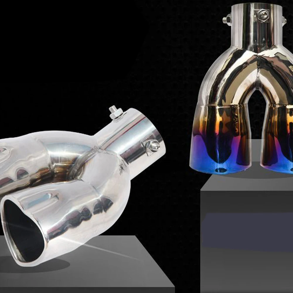 Heart Style Double Row Universal car sound whistle muffler exhaust pipe