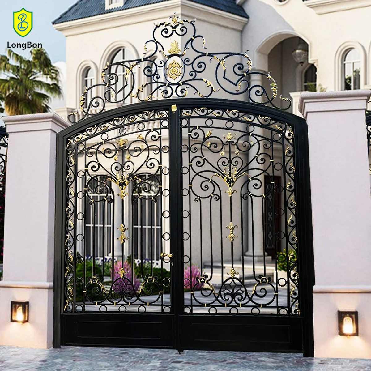 European Style high quality iron House iron Designs Front Door Wrought Iron Main Gate For Garden