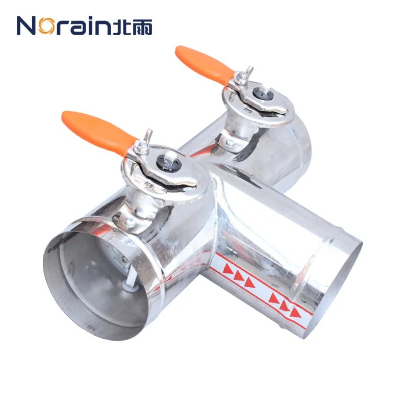 HVAC accessories stainless steel manual three-way valve air volume control valve fresh air system ventilation valve