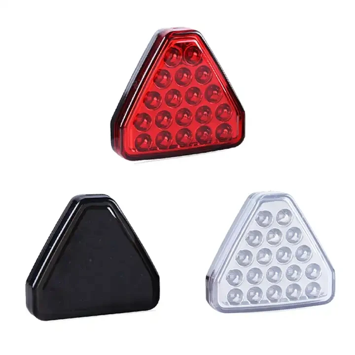 NEW Car LED Brake Light 12V Red Triangle F1 Style Tail Light Strobe Parking Warning Light Anti-collision Lamp for Car Truck RV