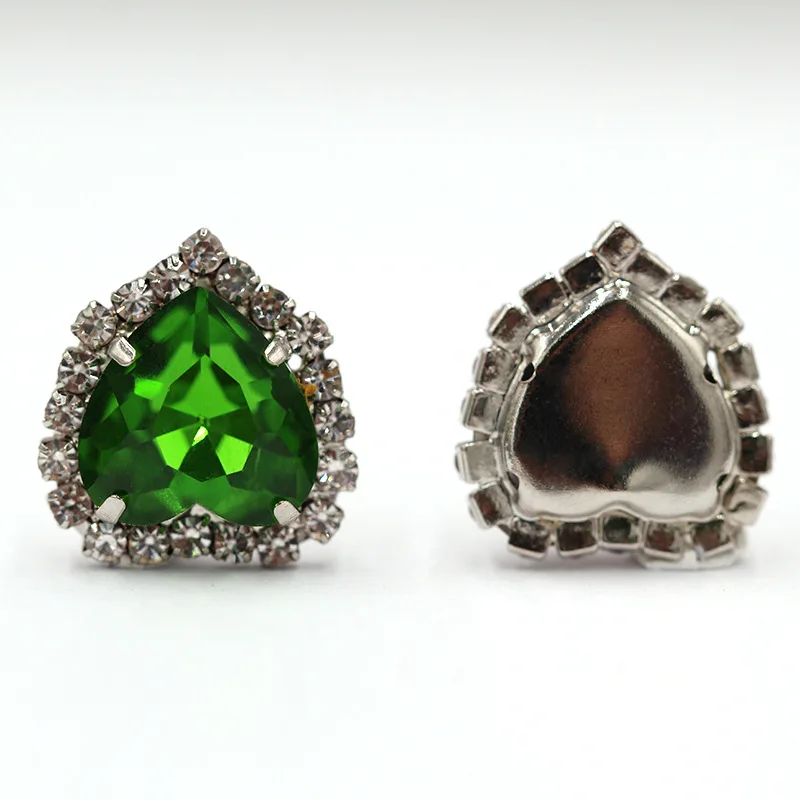 Gems Loose Bulk Rhinestones Accessories Wholesales High Quality Delicate Flat Back Crystal Acrylics Jewelry Resin Heart Shape