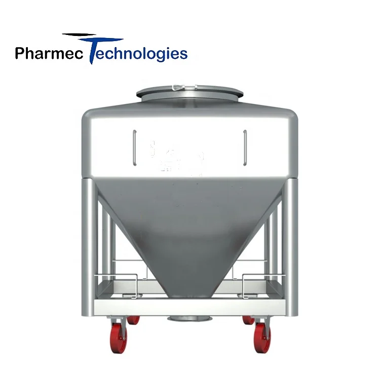 Pharmaceutical Machinery Heavy Duty Automatic IBC Bin Lifting Powder Blender Mixer