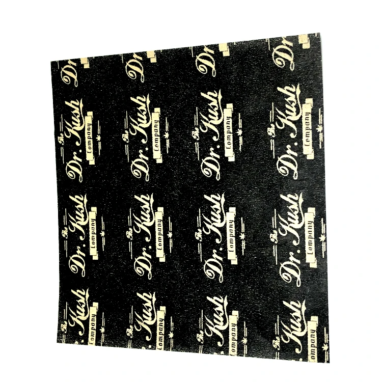 
Custom gold logo black paper printing parchment paper for food wrapping candy wrapper Cheese cake wrapping 
