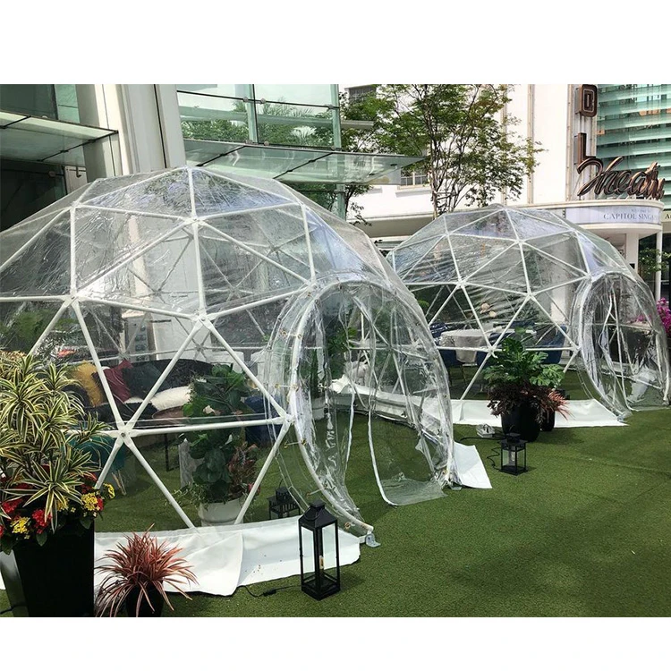 4m 5m Prefab house Sealed Transparent camping outdoor gampling  Dome Tent for restaurant garden for events for sale