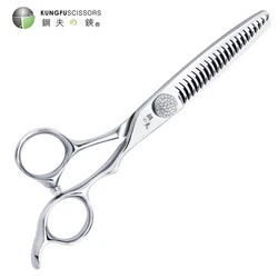 KUNGFU 6 Inch Gold Salon Japanese Hair Scissors Professional Barber Hairdressing Scissors