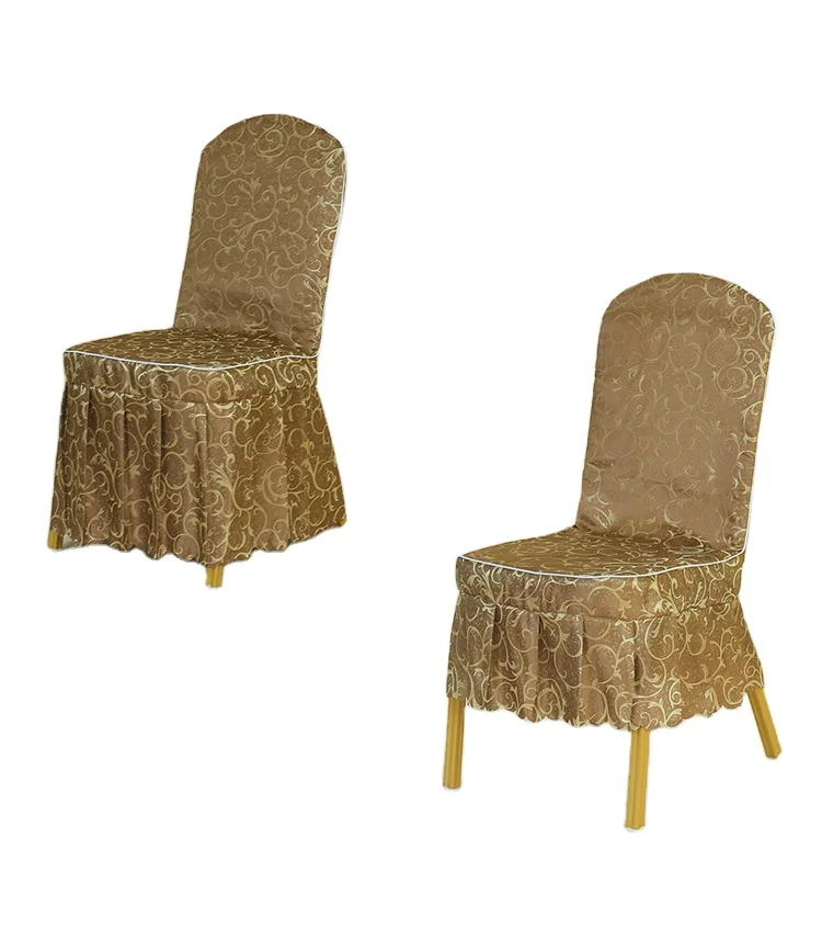 Bverionant Hot Amazon Polyester Restaurant Jacquard Chair Covers Hotel Wedding Decoration Event Party Wedding Chair Cover
