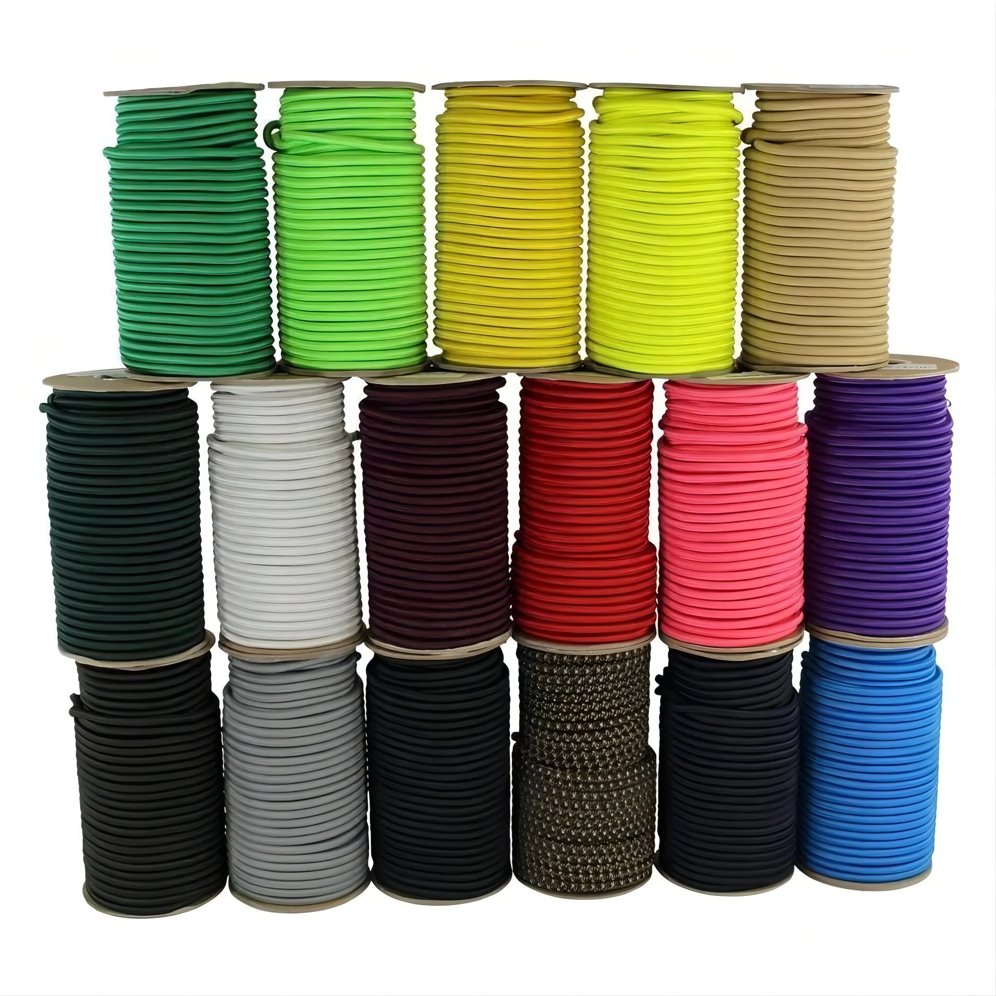 6mm Shock Cord Reflective Elastic Shock Cord Imported Latex Cloth Accessories Elastic Rope Beaded Thread 1mm Color