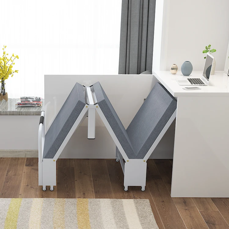 
Simple single steel murphy foldable cabinet bed small folding wall bed with desk folding sofa bed 