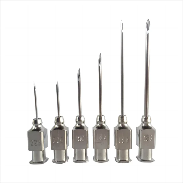 Factory custom Reusable Luer Lock Hub Stainless Steel Veterinary Needle With Iso certificate