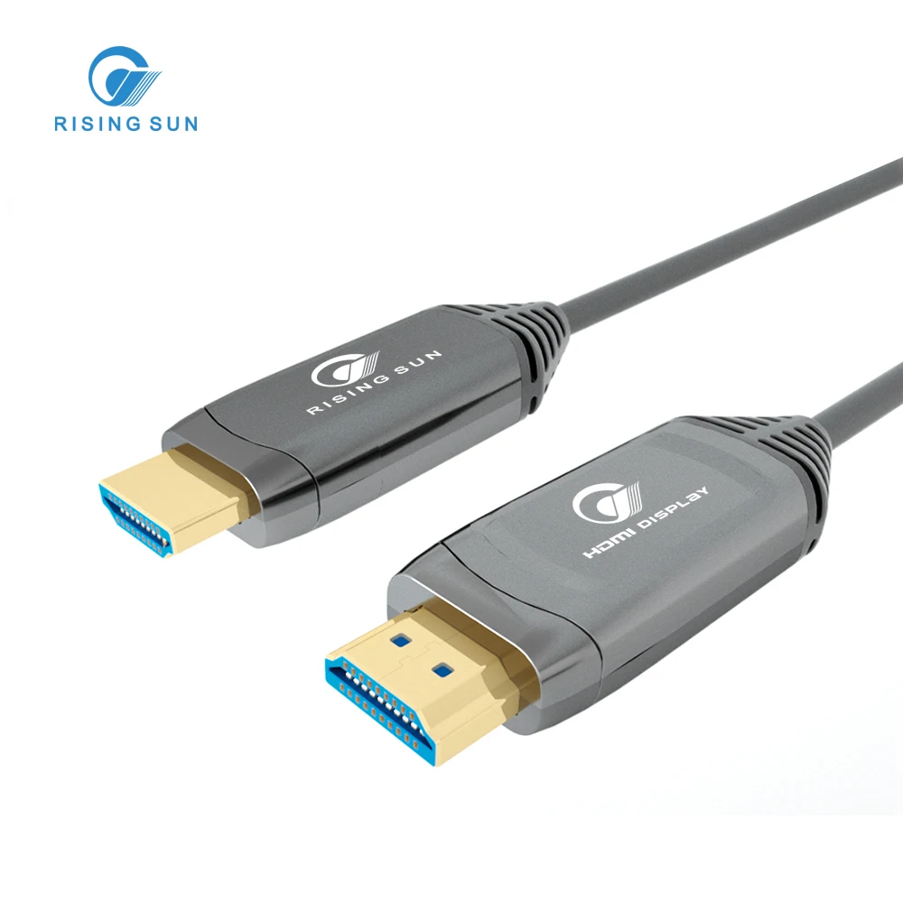 Кабель восходящего солнца для hdmi 1x2 разделитель HDMI 2,0 в активный волоконно-оптический кабель 10 метров с высокой скоростью 4K