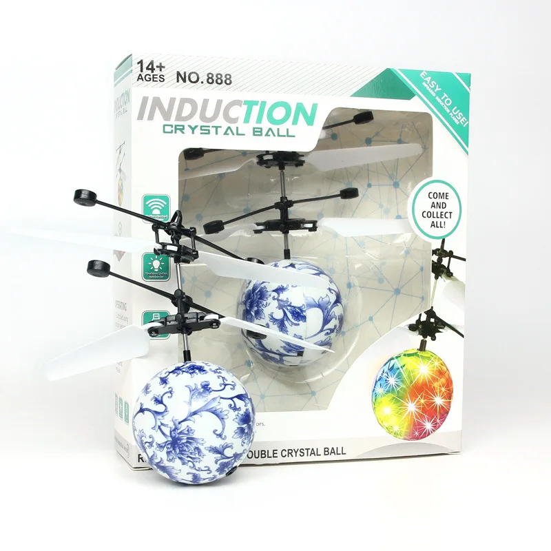 Flying Ball LED Luminous Kid Flight Balls Electronic Infrared Induction Aircraft Remote Control Toys Magic Sensing Helicopter