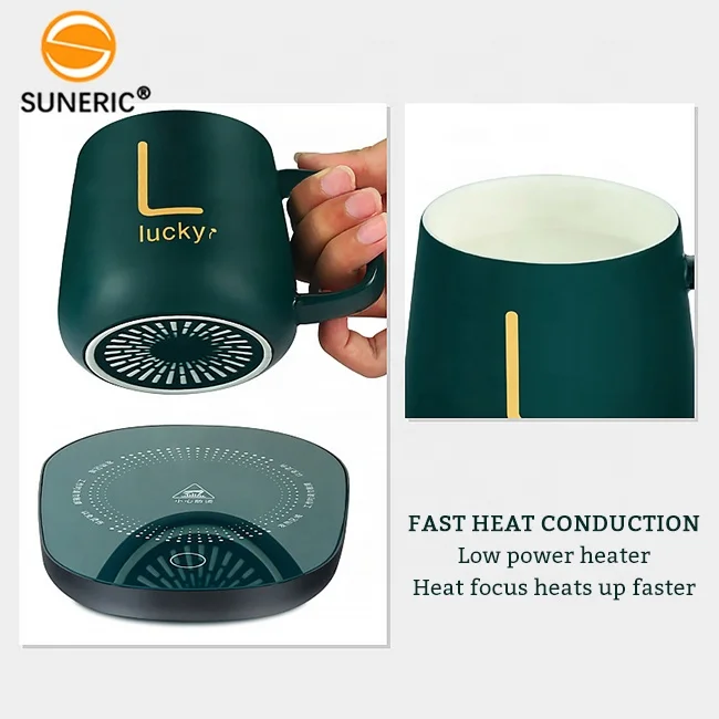 Usb Electric Ceramic Coffee Cup Mug Warmer Temperature Control Smart Coffee Mug Warmer