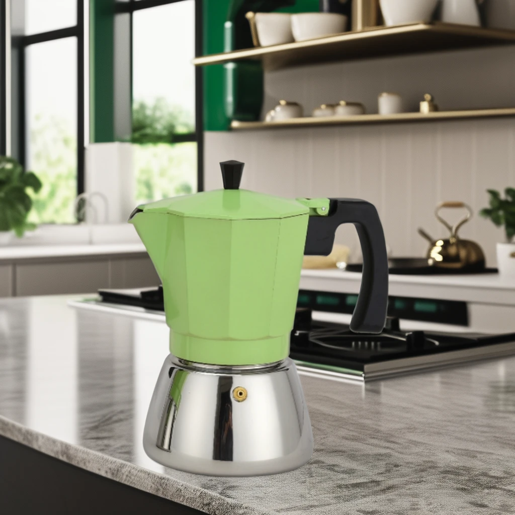 Классический итальянский 9 чашек Moka горшок 450 мл емкость новая конструкция газ/плита керамическая верхняя алюминиевая нержавеющая сталь Нижняя