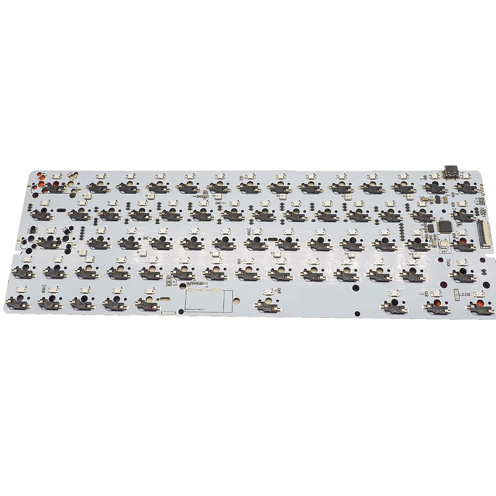 High TG Fr4 Wireless 96 96% Gerber File Maker USB Type C Hot Swap Qmk Via Gaming Wired Keyboard PCB with RGB