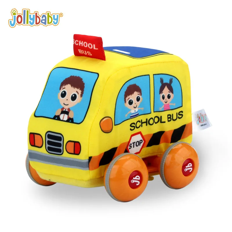 
Custom pull back vehicle set soft baby car toy with 4 cars and trucks and carrying case 