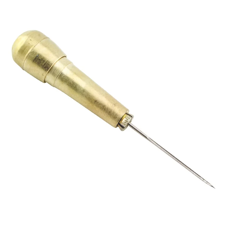 Copper Straight and Curved Hook Needle Awl Metal Sewing Machine Parts for Crochet Mend Shoe on Apparel Unavailable Warranty