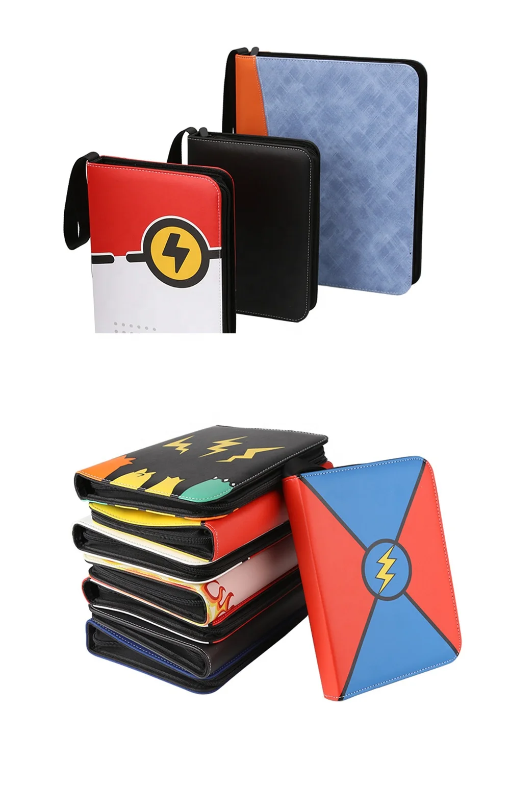 CROWN Best Seller Waterproof PU Leather Trading Card Games Collection Binder with Sleeves