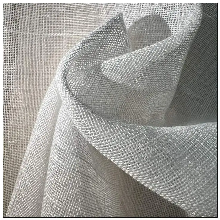 Professional Supplier Doris Slub Tulle fabric 100% Polyester Linen Look Sheer Voile Curtain Fabric Home Textile Fabric