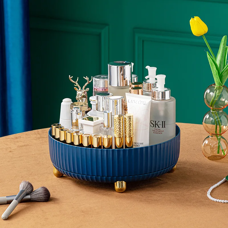 360 Rotation Non-Skid Pantry Cabinet Lazy Turntable with Wide Base Storage Bin Rotating Organizer for Kitchen Seasoning