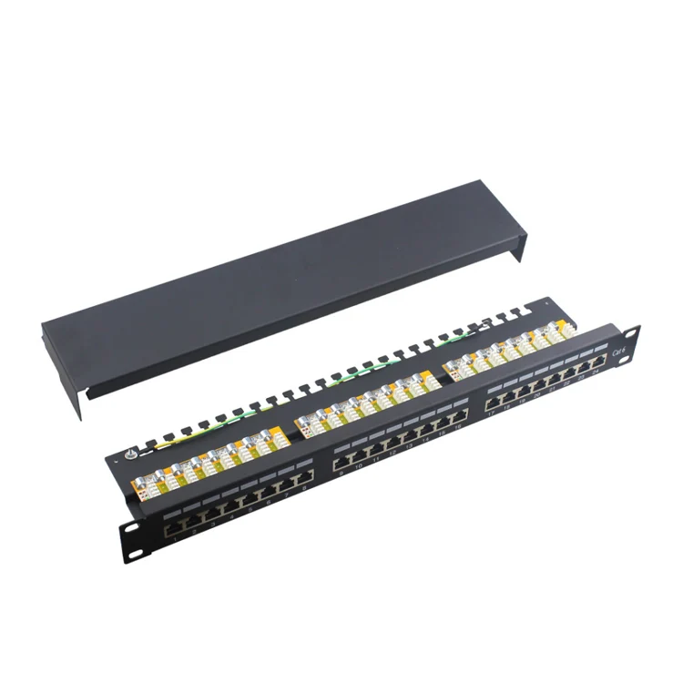 1U 19inch 24 Port Cat6 FTP Metal Shielded Patch