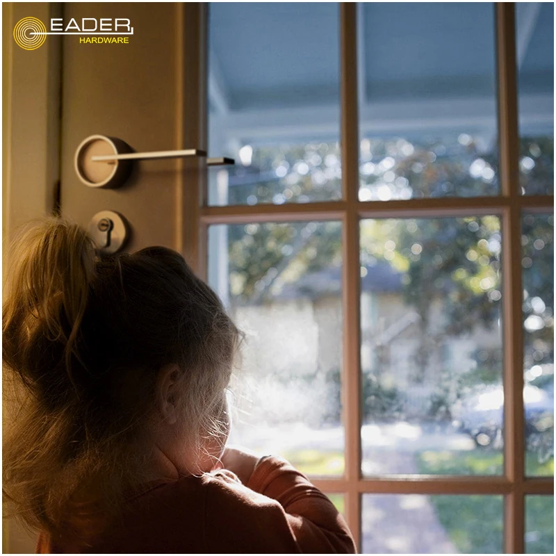 EADER Golden PVD Light Luxury Zinc Alloy Door Handle Heavy Quality Lock
