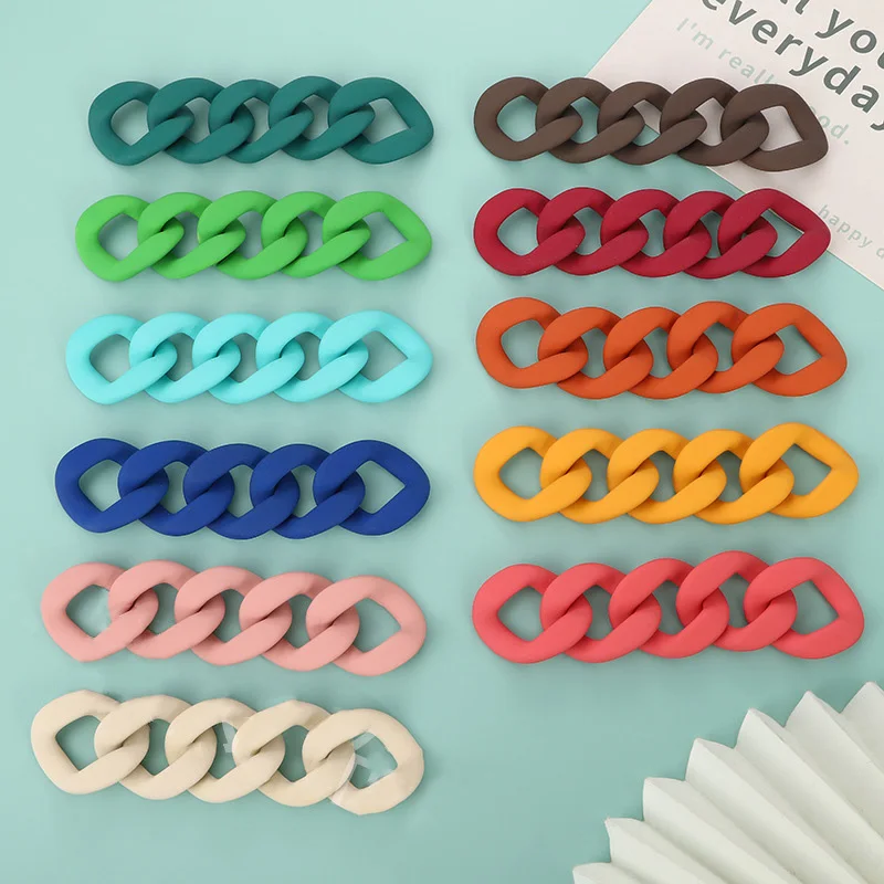 ZONESIN 38cm Acrylic Chain Strap DIY Purse Handles Replacement For Bag Strap Key Chain Phone Strap